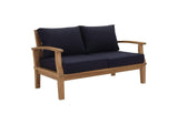 EEI-1486-NAT-NAV-SET Marina 7 Piece Outdoor Patio Teak Set By Modway
