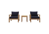 EEI-1487-NAT-NAV-SET Marina 3 Piece Outdoor Patio Teak Set By Modway