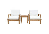 EEI-1487-NAT-WHI-SET Marina 3 Piece Outdoor Patio Teak Set By Modway