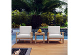 EEI-1487-NAT-WHI-SET Marina 3 Piece Outdoor Patio Teak Set By Modway