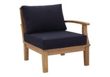 EEI-1488-NAT-NAV-SET Marina 9 Piece Outdoor Patio Teak Set By Modway