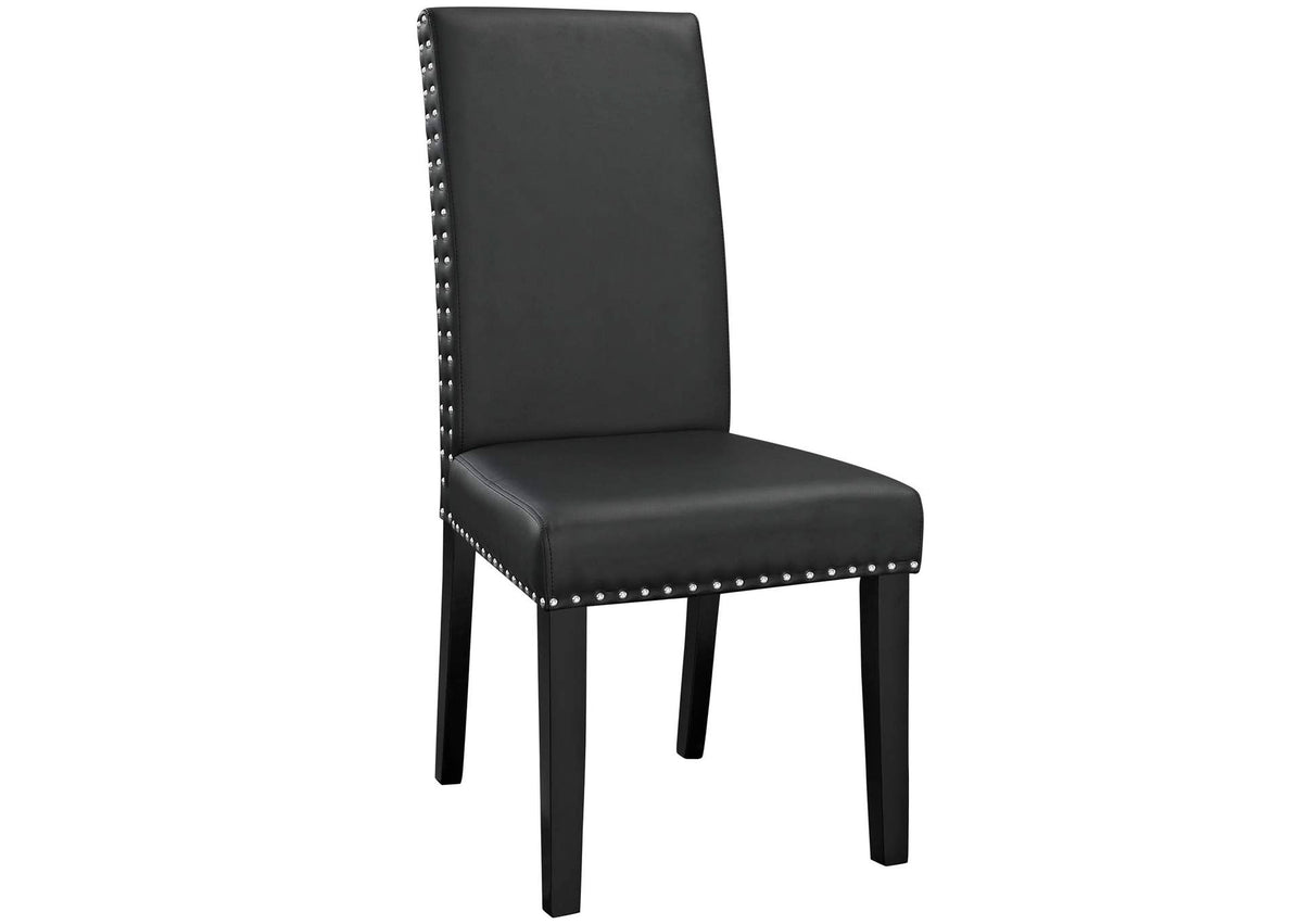 EEI-1491-BLK Parcel Dining Faux Leather Side Chair By Modway