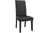 EEI-1491-BLK Parcel Dining Faux Leather Side Chair By Modway