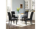 EEI-1491-BLK Parcel Dining Faux Leather Side Chair By Modway
