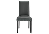 EEI-1491-GRY Parcel Dining Faux Leather Side Chair By Modway
