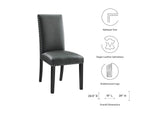 EEI-1491-GRY Parcel Dining Faux Leather Side Chair By Modway