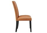 EEI-1491-TAN Parcel Dining Faux Leather Side Chair By Modway