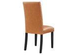 EEI-1491-TAN Parcel Dining Faux Leather Side Chair By Modway