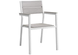 EEI-1506-WHI-LGR Maine Dining Outdoor Patio Armchair By Modway