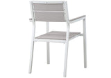 EEI-1506-WHI-LGR Maine Dining Outdoor Patio Armchair By Modway