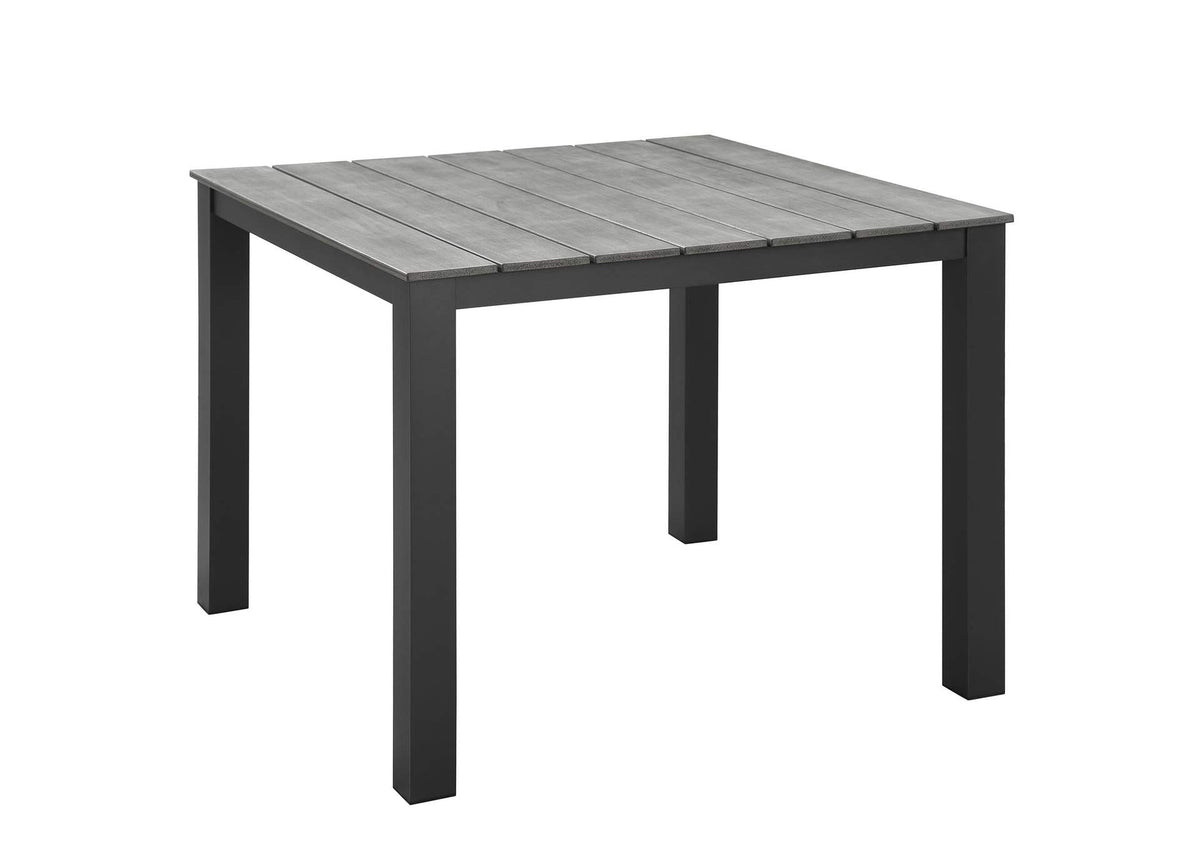 EEI-1507-BRN-GRY Maine 40" Outdoor Patio Dining Table By Modway