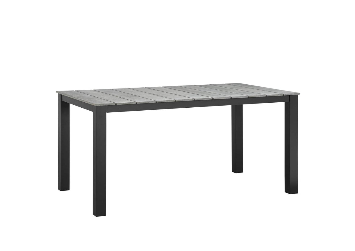 EEI-1508-BRN-GRY Maine 63" Outdoor Patio Dining Table By Modway