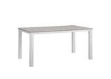 EEI-1508-WHI-LGR Maine 63" Outdoor Patio Dining Table By Modway