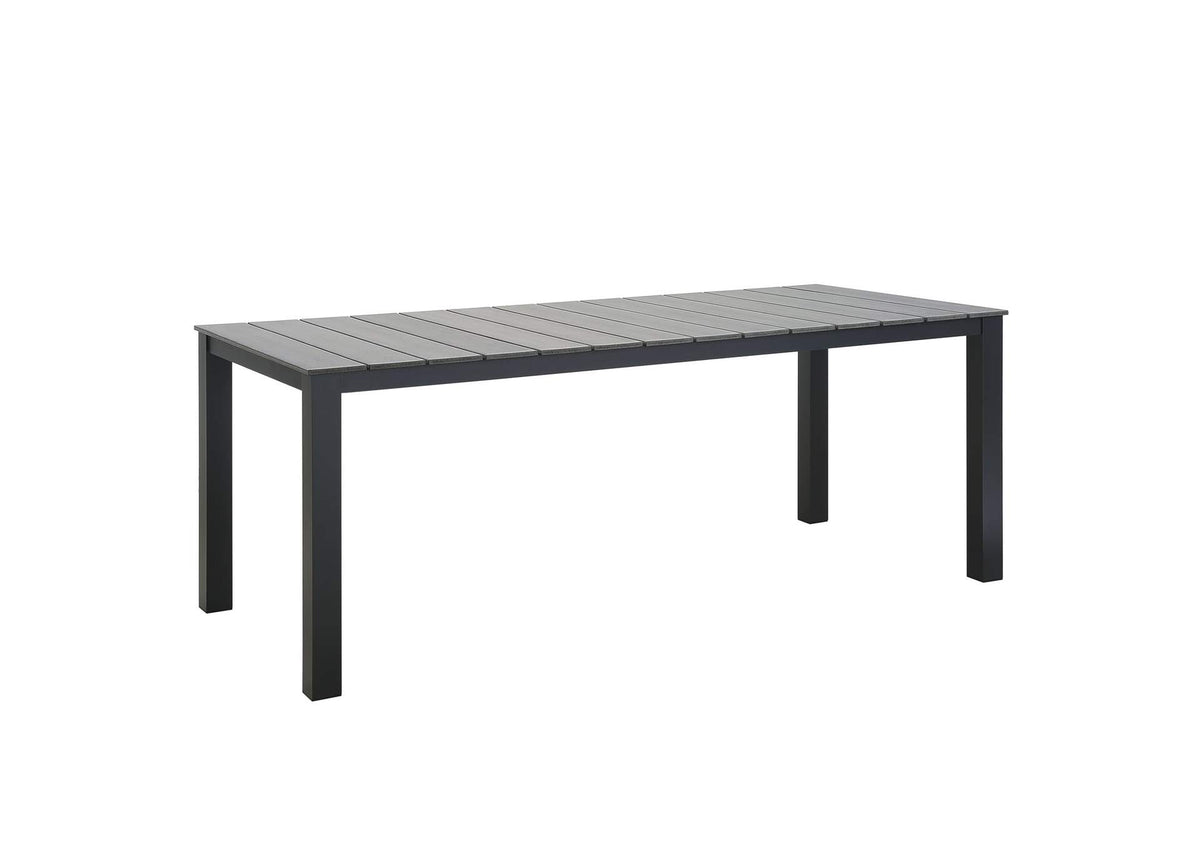 EEI-1509-BRN-GRY Maine 80" Outdoor Patio Dining Table By Modway