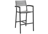 EEI-1510-BRN-GRY Maine Outdoor Patio Bar Stool By Modway