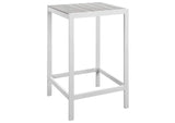 EEI-1511-WHI-LGR Maine Outdoor Patio Bar Table By Modway