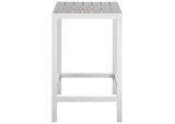 EEI-1511-WHI-LGR Maine Outdoor Patio Bar Table By Modway