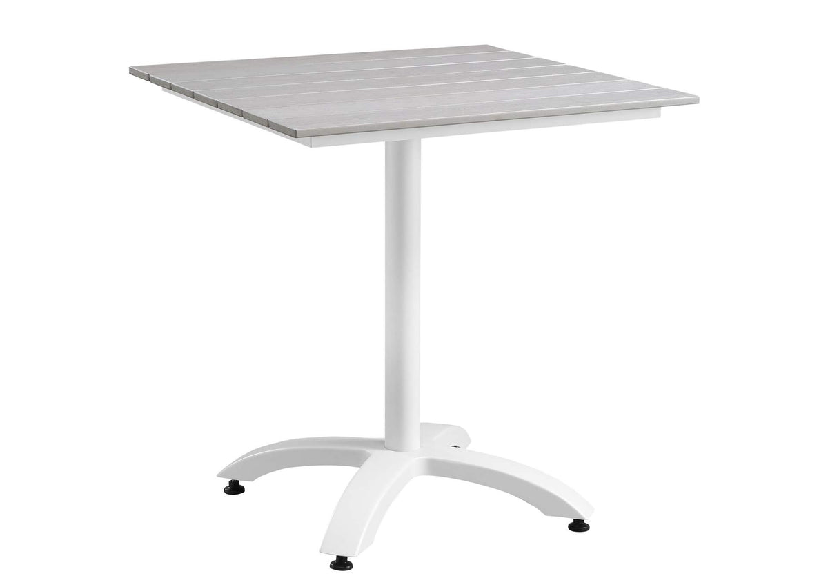 EEI-1514-WHI-LGR Maine 28" Outdoor Patio Dining Table By Modway