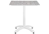 EEI-1514-WHI-LGR Maine 28" Outdoor Patio Dining Table By Modway