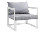 EEI-1517-WHI-GRY Fortuna Outdoor Patio Armchair By Modway