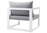 EEI-1517-WHI-GRY Fortuna Outdoor Patio Armchair By Modway