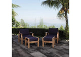 EEI-1537-NAT-NAV-SET Marina 4 Piece Outdoor Patio Teak Set By Modway