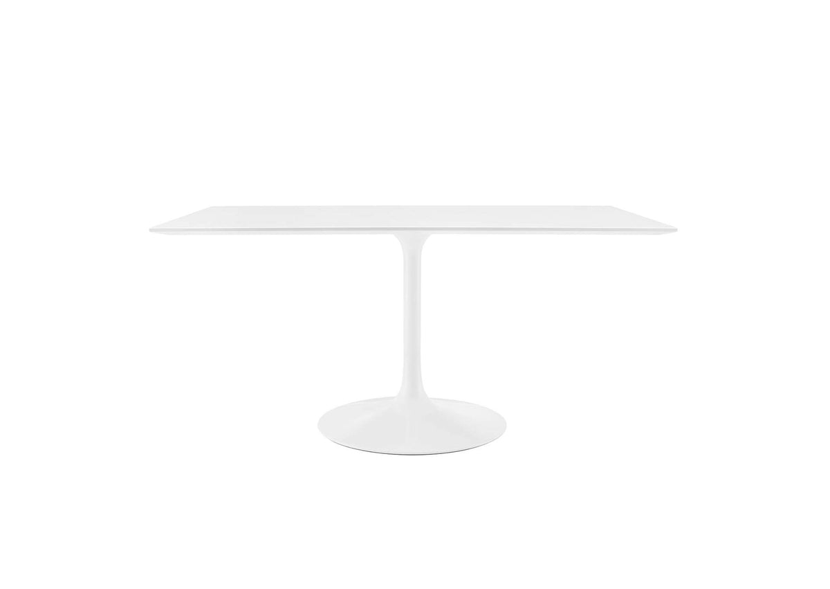 EEI-1656-WHI Lippa 60" Rectangle Wood Dining Table By Modway