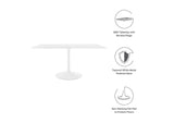 EEI-1656-WHI Lippa 60" Rectangle Wood Dining Table By Modway