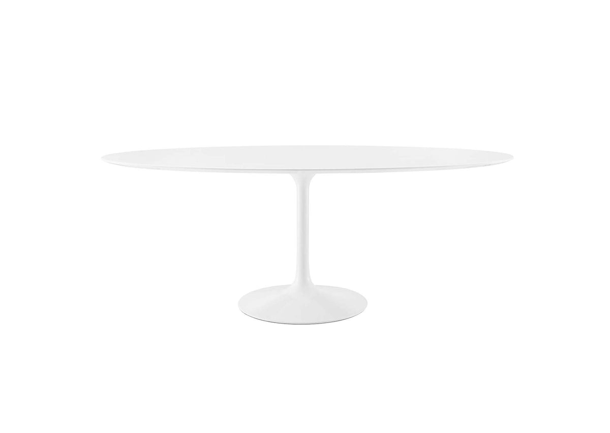 EEI-1657-WHI Lippa 78" Oval Wood Dining Table By Modway