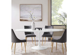EEI-1657-WHI Lippa 78" Oval Wood Dining Table By Modway