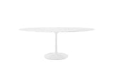 EEI-1659-WHI Lippa 78" Oval Faux Marble Dining Table By Modway