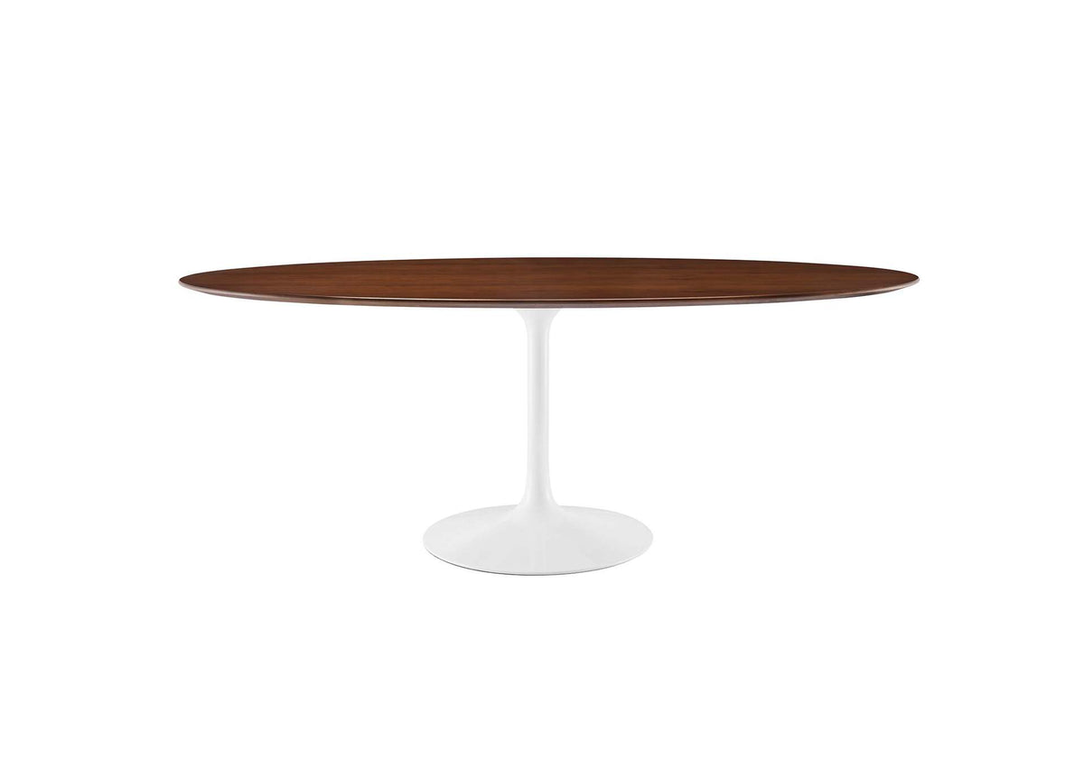 EEI-1661-WAL Lippa 78" Oval Wood Dining Table By Modway