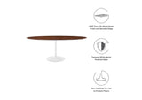 EEI-1661-WAL Lippa 78" Oval Wood Dining Table By Modway