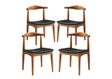 EEI-1682-BLK Tracy Wood Dining Chairs Set Of 4 By Modway