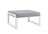 EEI-1721-WHI-GRY-SET Fortuna 5 Piece Outdoor Patio Sectional Sofa Set By Modway