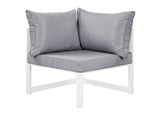 EEI-1728-WHI-GRY-SET Fortuna 8 Piece Outdoor Patio Sectional Sofa Set By Modway