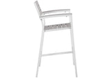 EEI-1740-WHI-LGR-SET Maine Outdoor Patio Bar Stool Set Of 2 By Modway