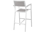 EEI-1740-WHI-LGR-SET Maine Outdoor Patio Bar Stool Set Of 2 By Modway