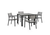 EEI-1745-BRN-GRY-SET Maine 5 Piece Outdoor Patio Dining Set By Modway