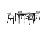 EEI-1747-BRN-GRY-SET Maine 5 Piece Outdoor Patio Dining Set By Modway