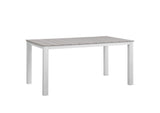 EEI-1747-WHI-LGR-SET Maine 5 Piece Outdoor Patio Dining Set By Modway