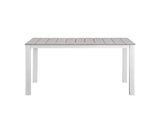 EEI-1749-WHI-LGR-SET Maine 7 Piece Outdoor Patio Dining Set By Modway