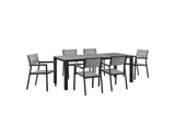 EEI-1751-BRN-GRY-SET Maine 7 Piece Outdoor Patio Dining Set By Modway