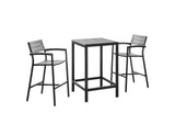 EEI-1754-BRN-GRY-SET Maine 3 Piece Outdoor Patio Dining Set By Modway