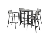 EEI-1755-BRN-GRY-SET Maine 5 Piece Outdoor Patio Bar Set By Modway