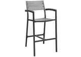 EEI-1755-BRN-GRY-SET Maine 5 Piece Outdoor Patio Bar Set By Modway