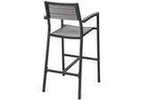 EEI-1755-BRN-GRY-SET Maine 5 Piece Outdoor Patio Bar Set By Modway