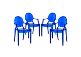 EEI-1769-BLU Casper Dining Armchairs Set Of 4 By Modway