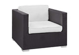 EEI-1809-EXP-WHI-SET Convene 5 Piece Outdoor Patio Sectional Set By Modway