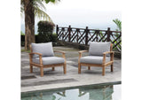 EEI-1819-NAT-GRY-SET Marina 2 Piece Outdoor Patio Teak Set By Modway